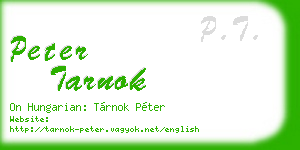 peter tarnok business card